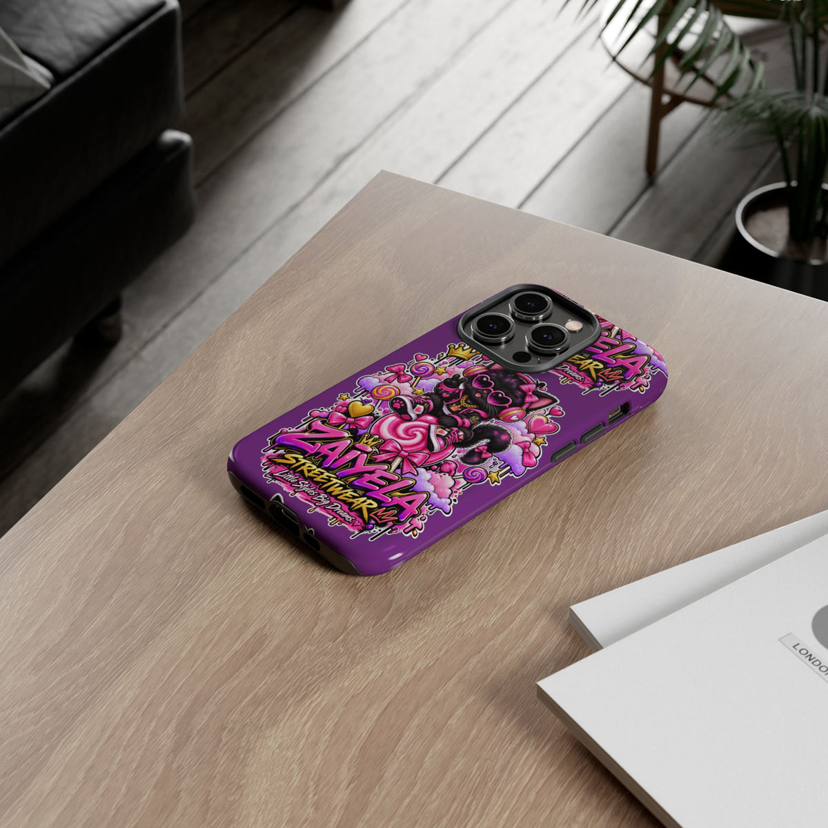 Cute Black Cat Candy Phone Case — Zaiyela Streetwear Magical Kitty
