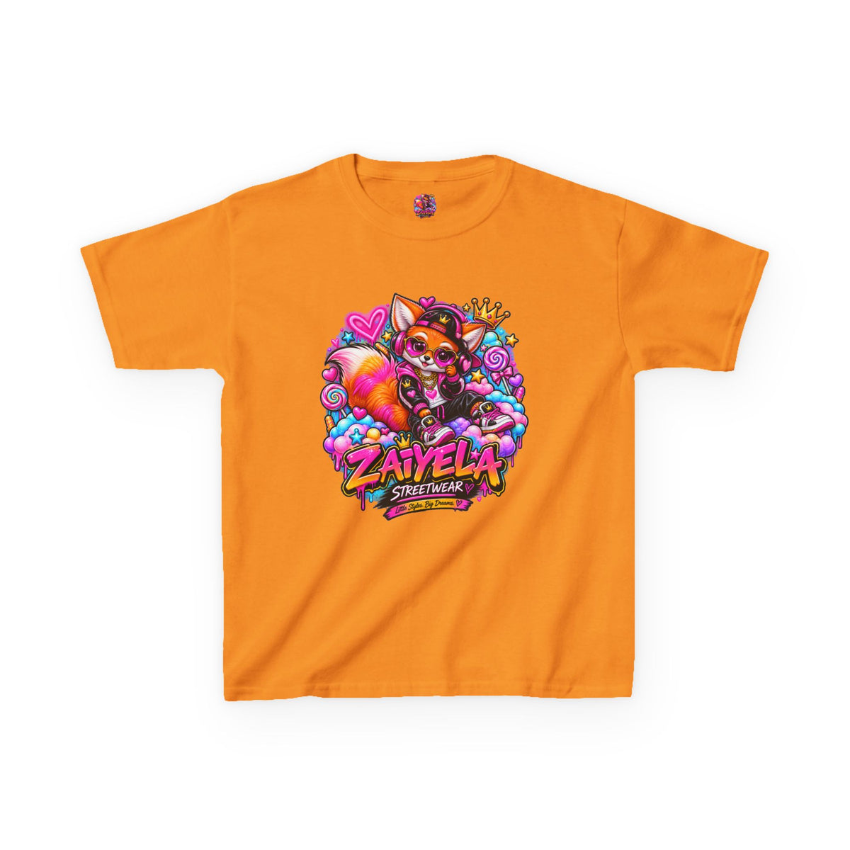 Kids Tee — Colorful Fox Streetwear Star