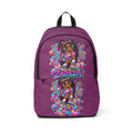 Personalized Purple Kids Backpack  Cute Cartoon Girl Design with Fairy Streetwear Princess