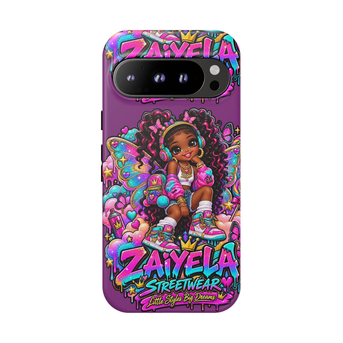 Cute Afro Rainbow Fairy Phone Case Fairy Streetwear Princess Protective Cover