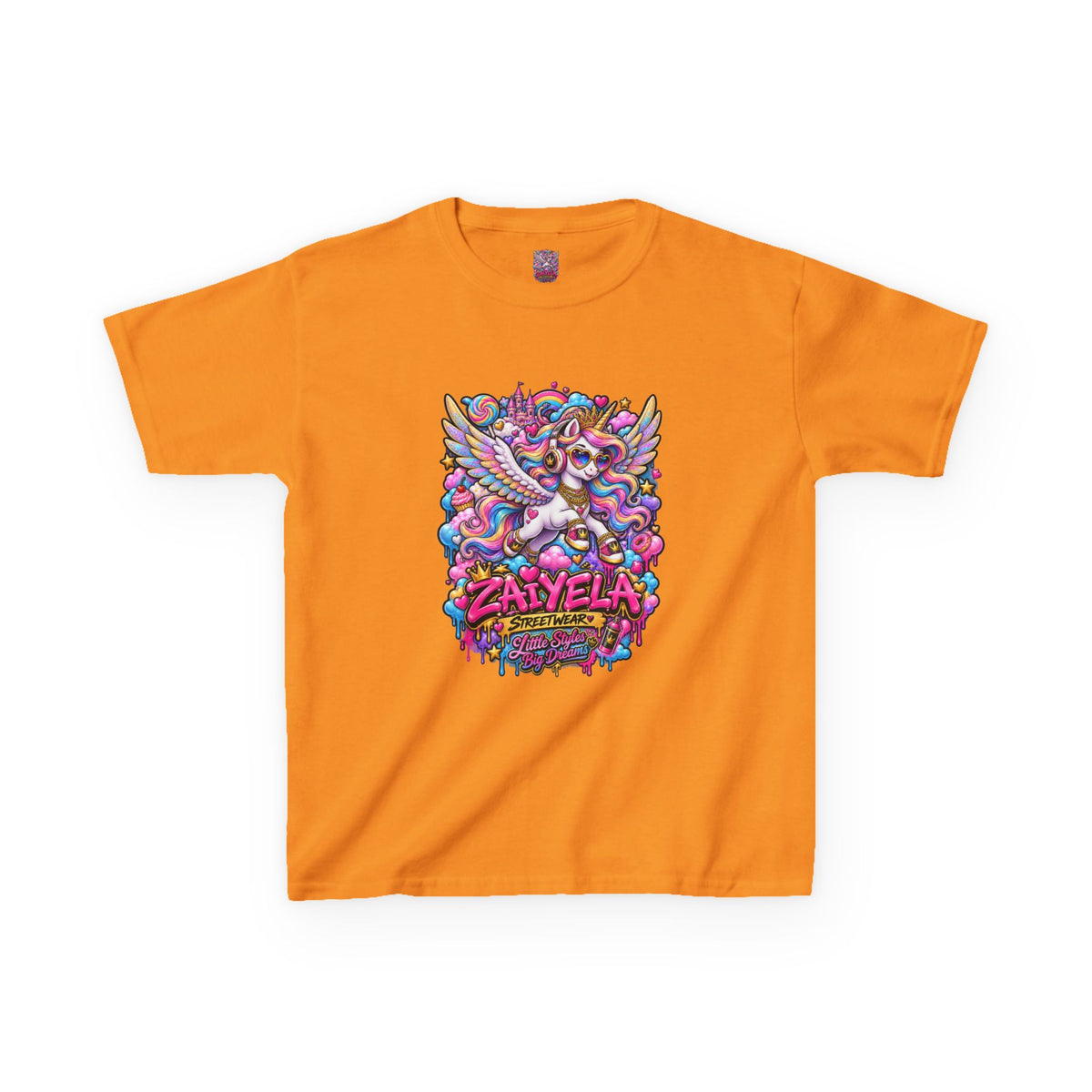 Kids Tee — Colorful Pegasus Dragon Graphic