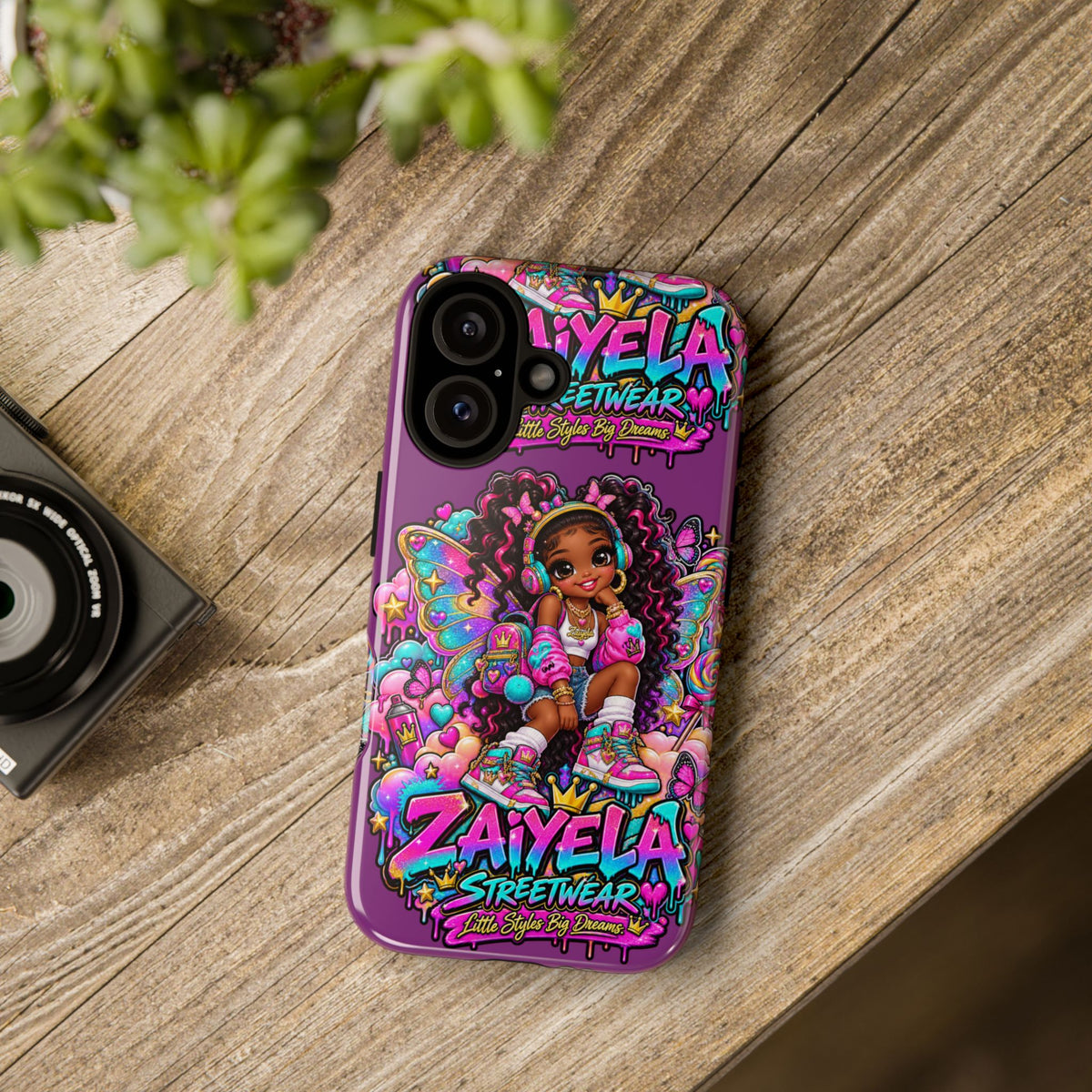 Cute Afro Rainbow Fairy Phone Case Fairy Streetwear Princess Protective Cover