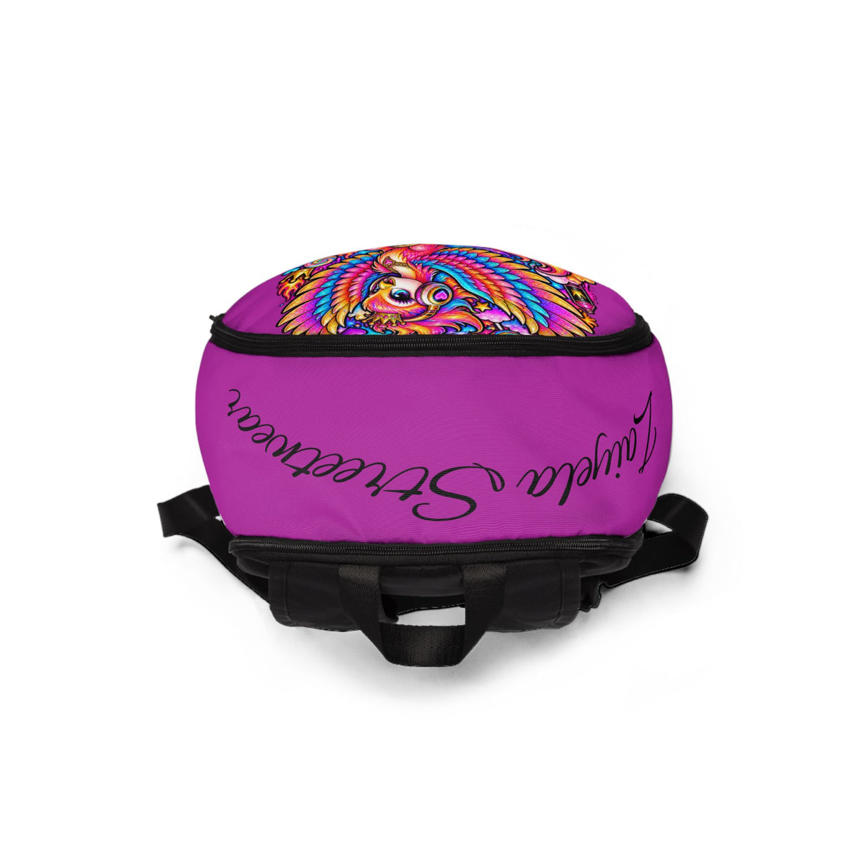 Vibrant Phoenix Backpack — Colorful Psychedelic Bird School Bag