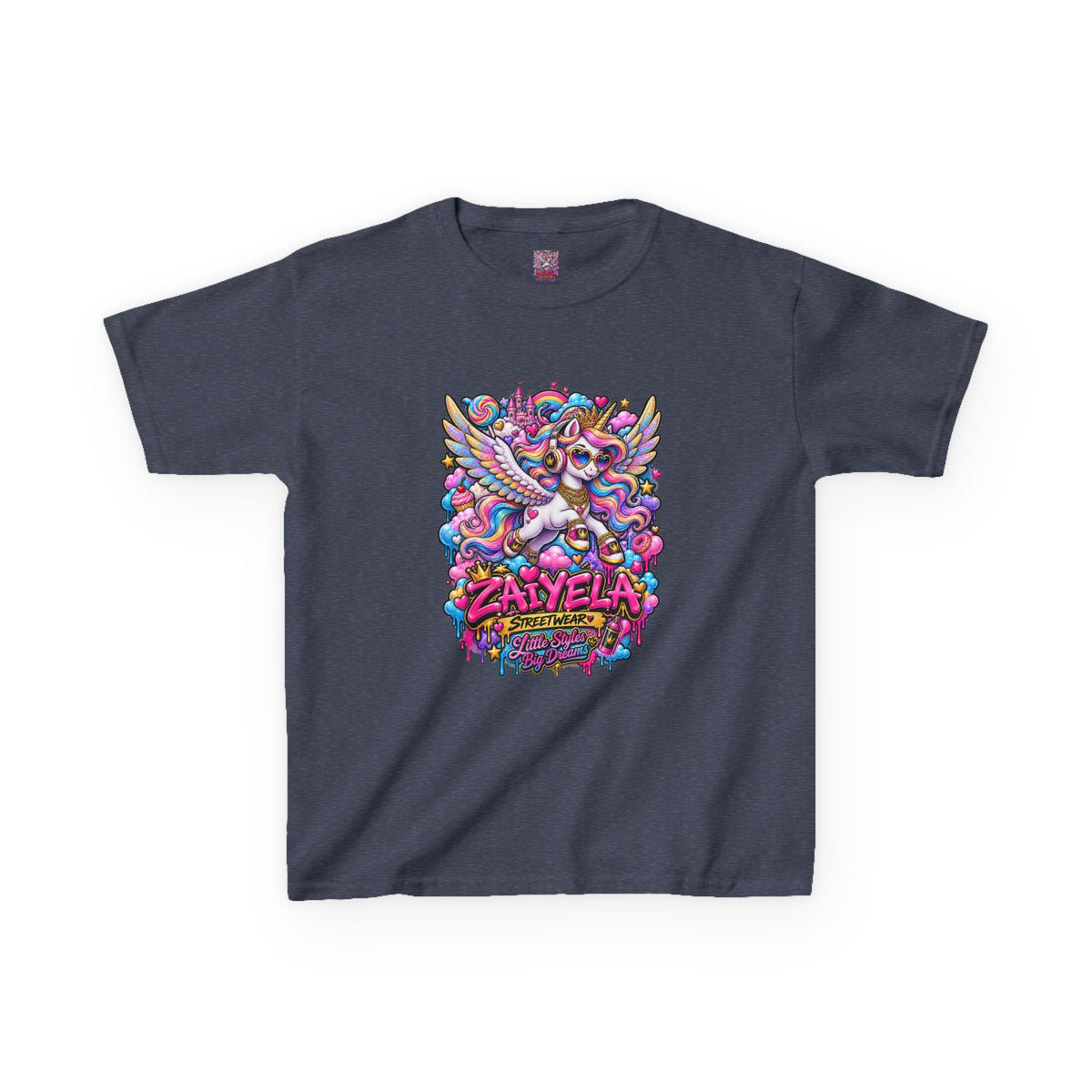 Kids Tee — Colorful Pegasus Dragon Graphic