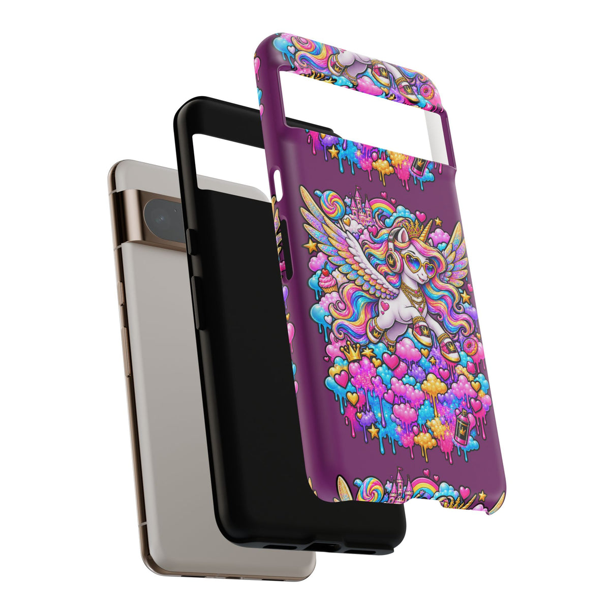 Unicorn Cute Tough Case — Colorful Rainbow Pegasus Phone Case