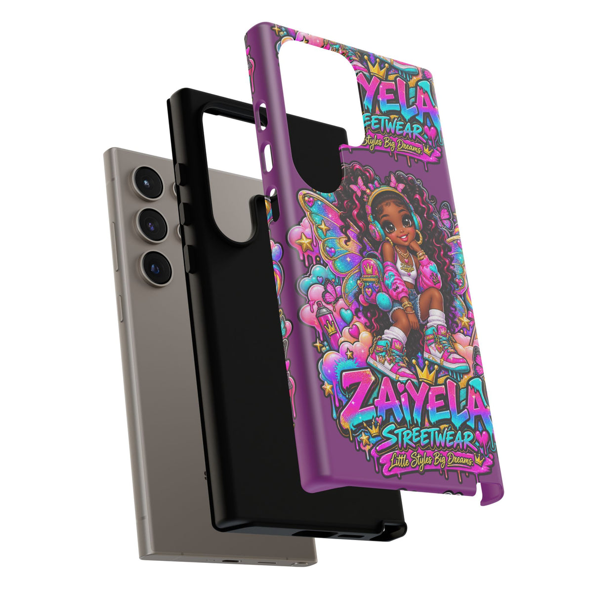 Cute Afro Rainbow Fairy Phone Case Fairy Streetwear Princess Protective Cover