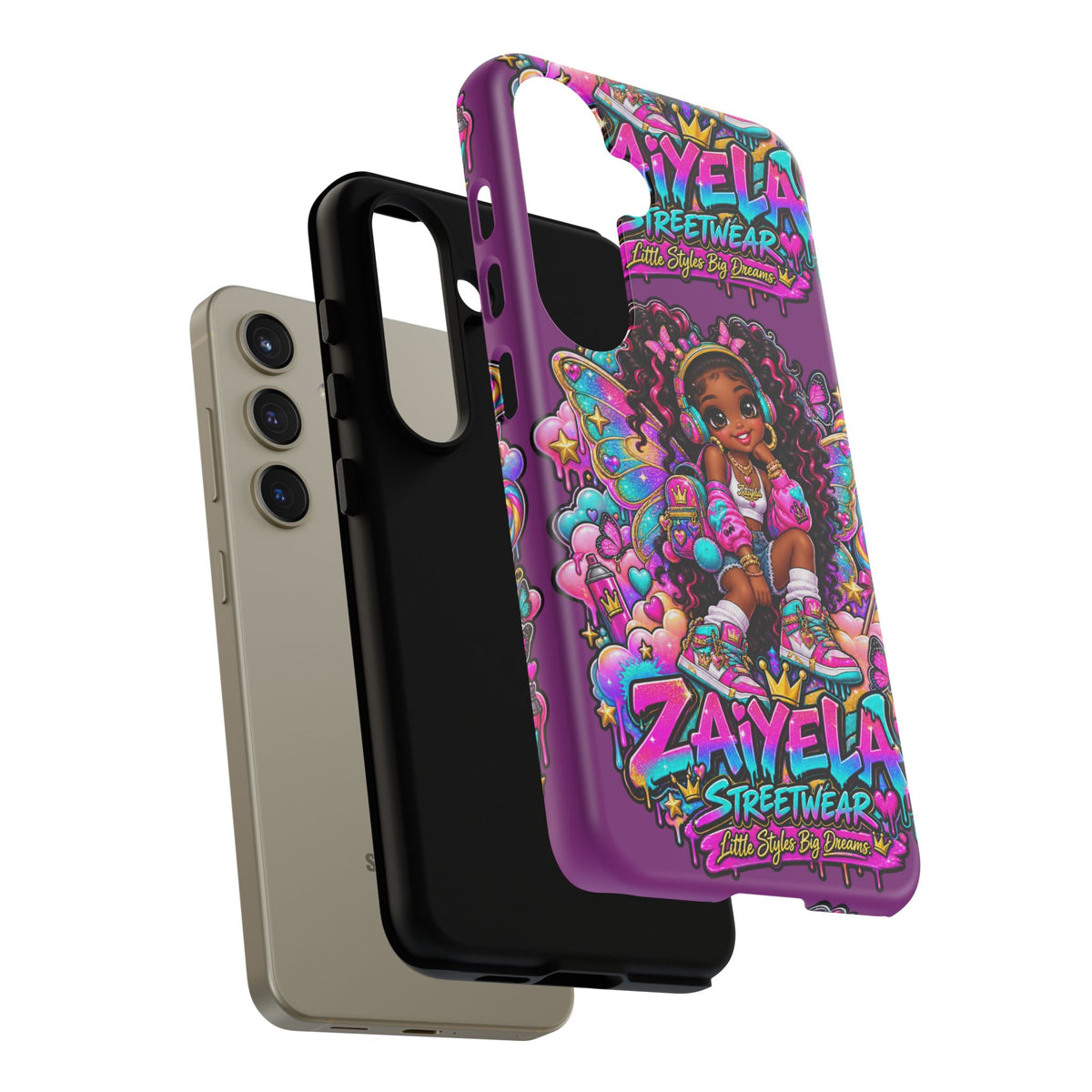 Cute Afro Rainbow Fairy Phone Case Fairy Streetwear Princess Protective Cover