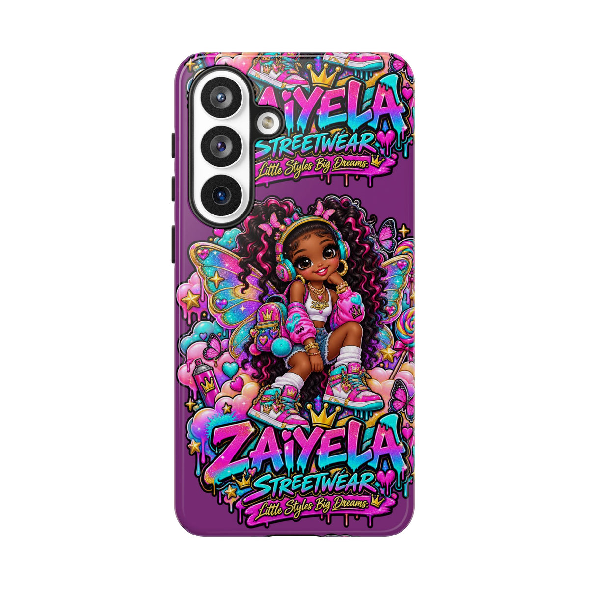 Cute Afro Rainbow Fairy Phone Case Fairy Streetwear Princess Protective Cover
