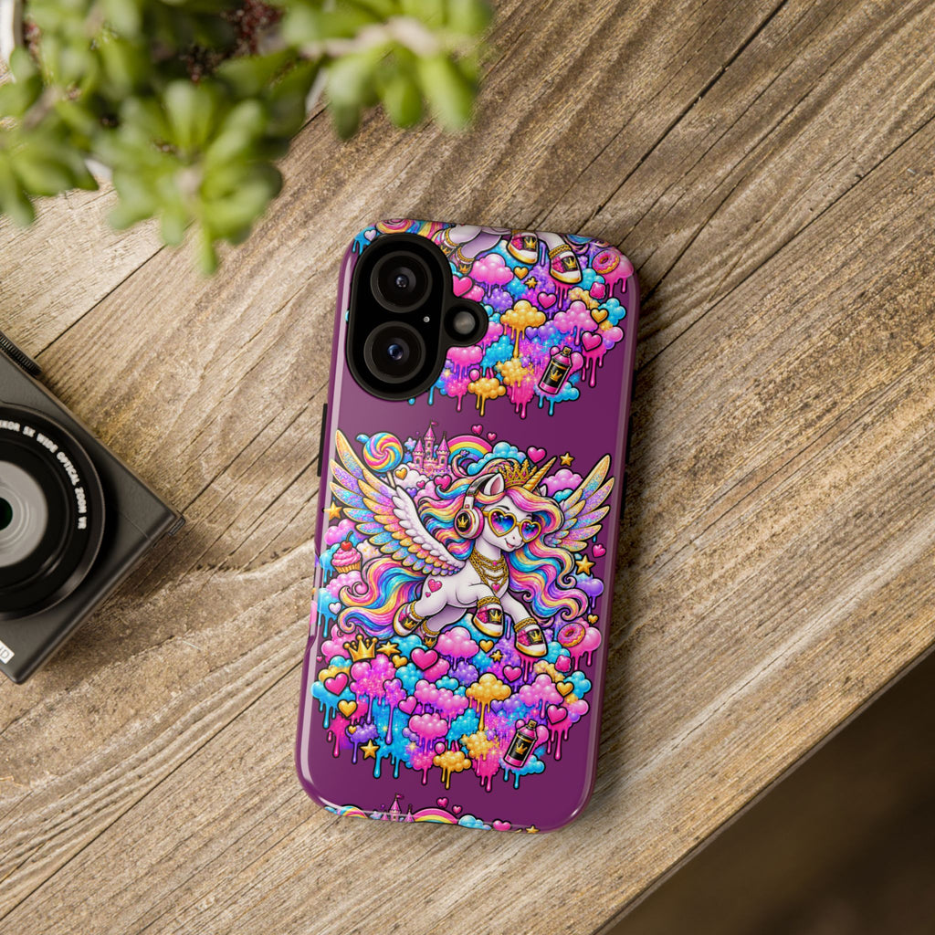 Unicorn Cute Tough Case — Colorful Rainbow Pegasus Phone Case