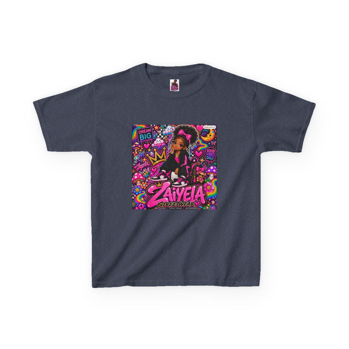 Kids Tee Pink Pop Art Zaiyela Graphic Shirt