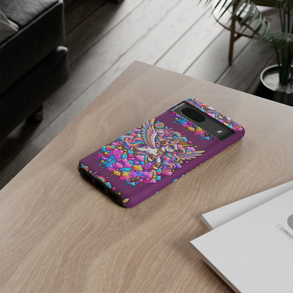 Unicorn Cute Tough Case — Colorful Rainbow Pegasus Phone Case
