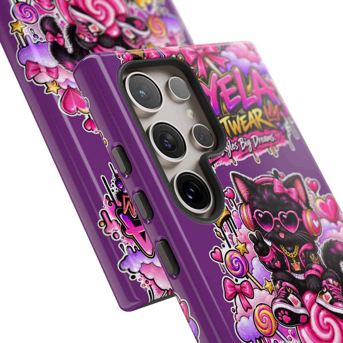 Cute Black Cat Candy Phone Case — Zaiyela Streetwear Magical Kitty