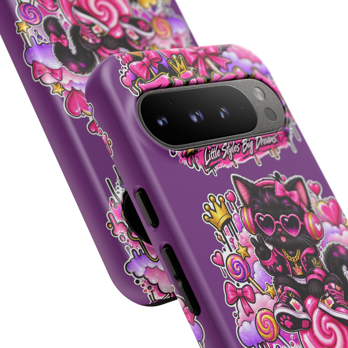 Cute Black Cat Candy Phone Case — Zaiyela Streetwear Magical Kitty