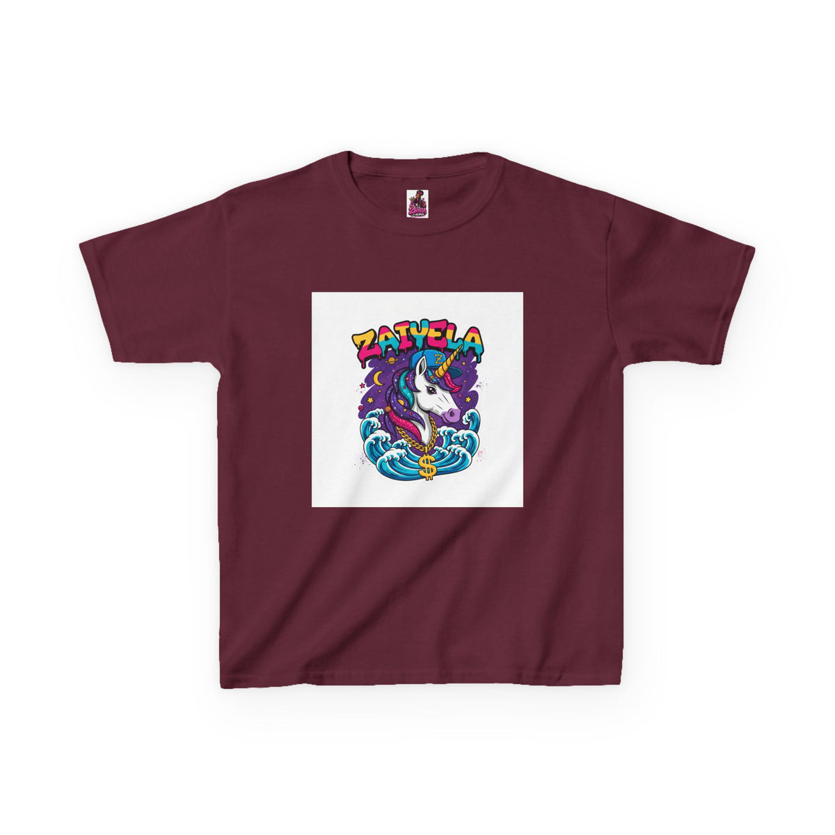 Kids T-Shirt Colorful Surf Unicorn Graphic
