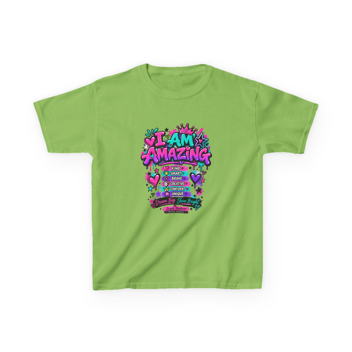 Kids T-Shirt — "I Am Amazing" Positive Affirmation Tee