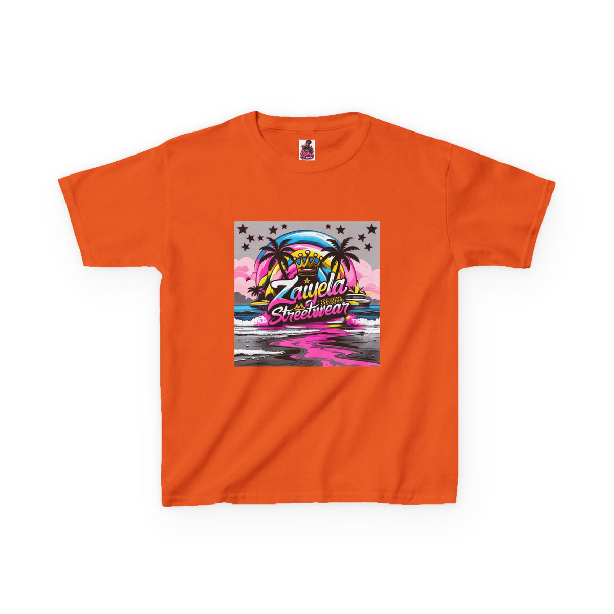 Kids Tee  Retro Neon  Sweetwater Tropical Sunset Graphic