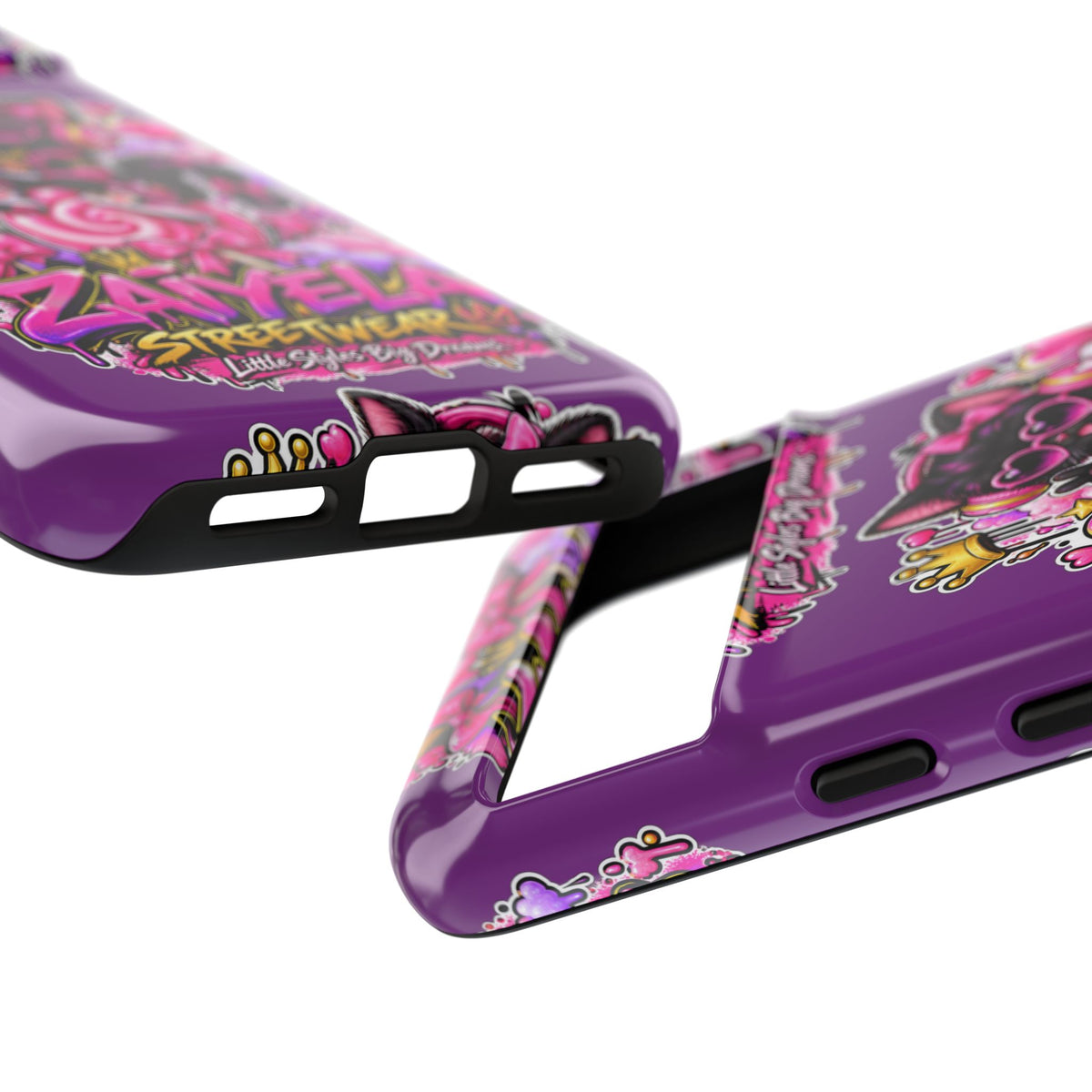 Cute Black Cat Candy Phone Case — Zaiyela Streetwear Magical Kitty