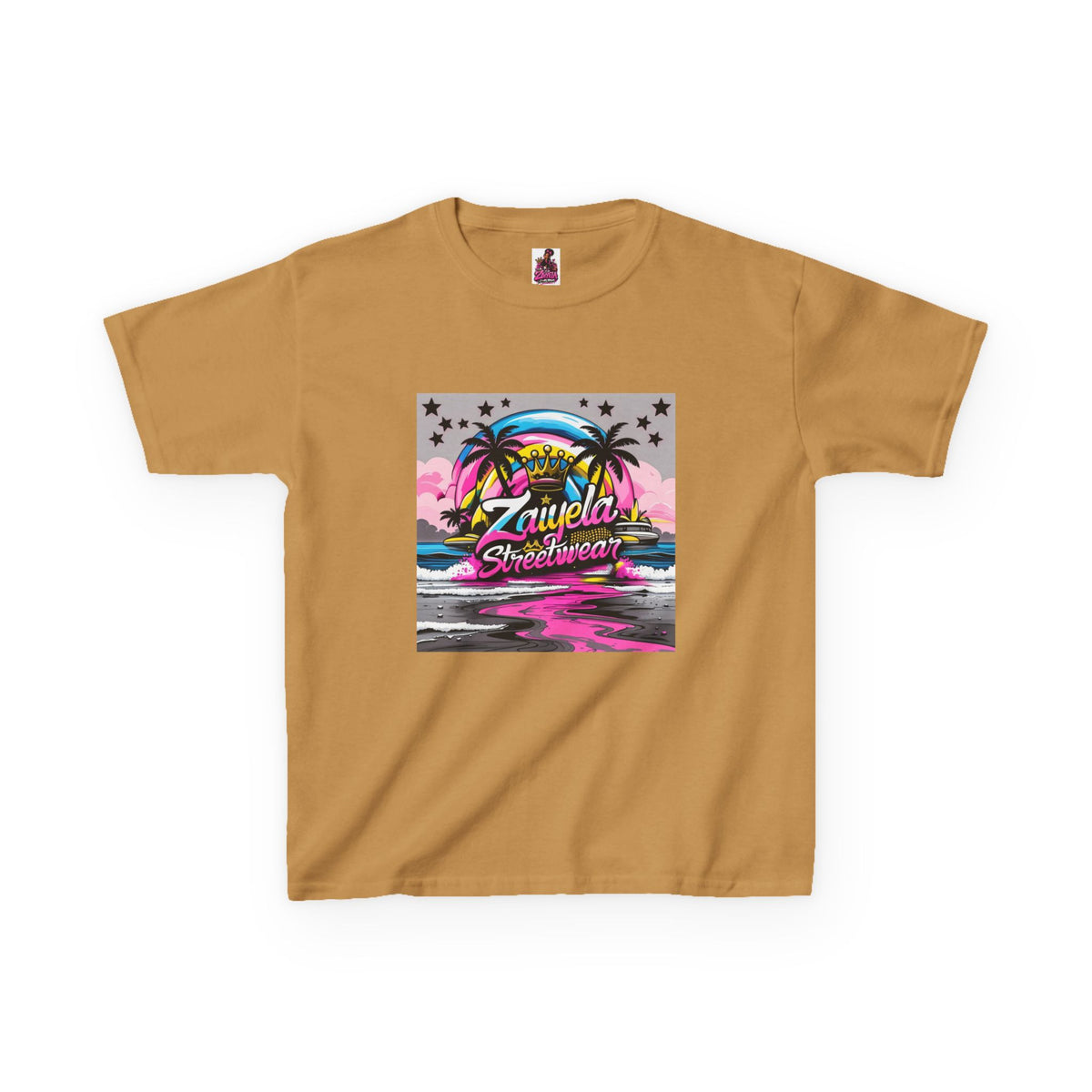 Kids Tee  Retro Neon  Sweetwater Tropical Sunset Graphic