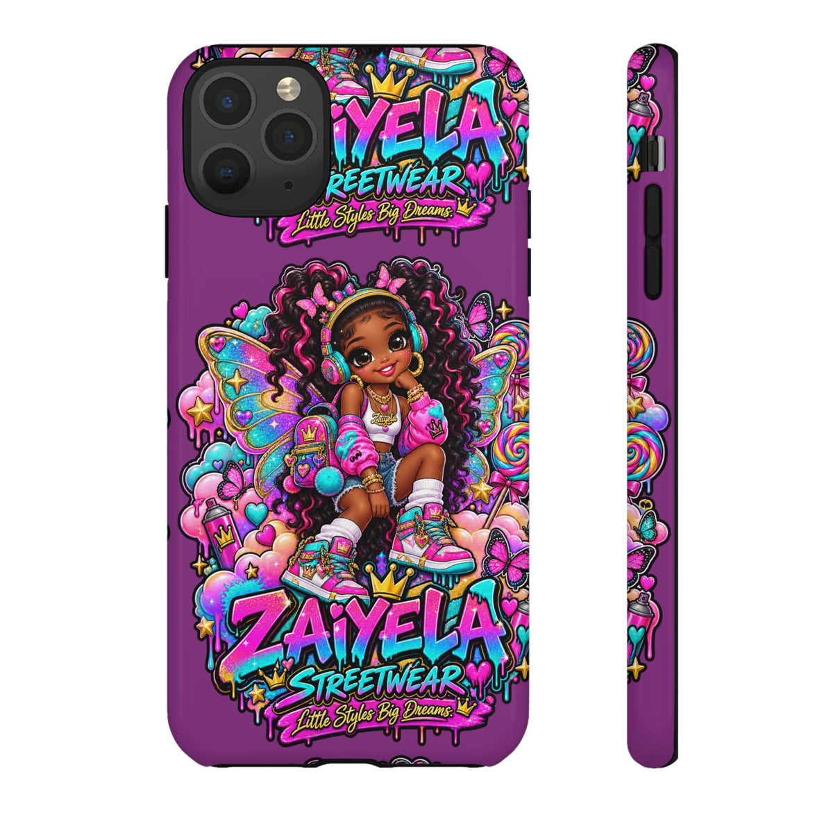 Cute Afro Rainbow Fairy Phone Case Fairy Streetwear Princess Protective Cover