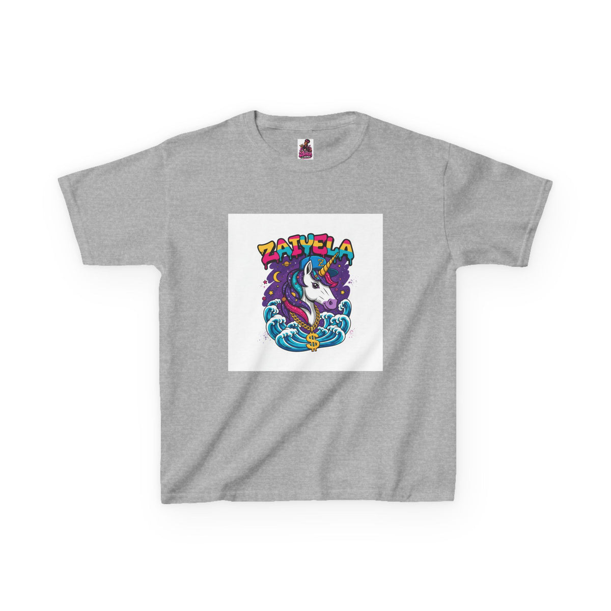 Kids T-Shirt Colorful Surf Unicorn Graphic