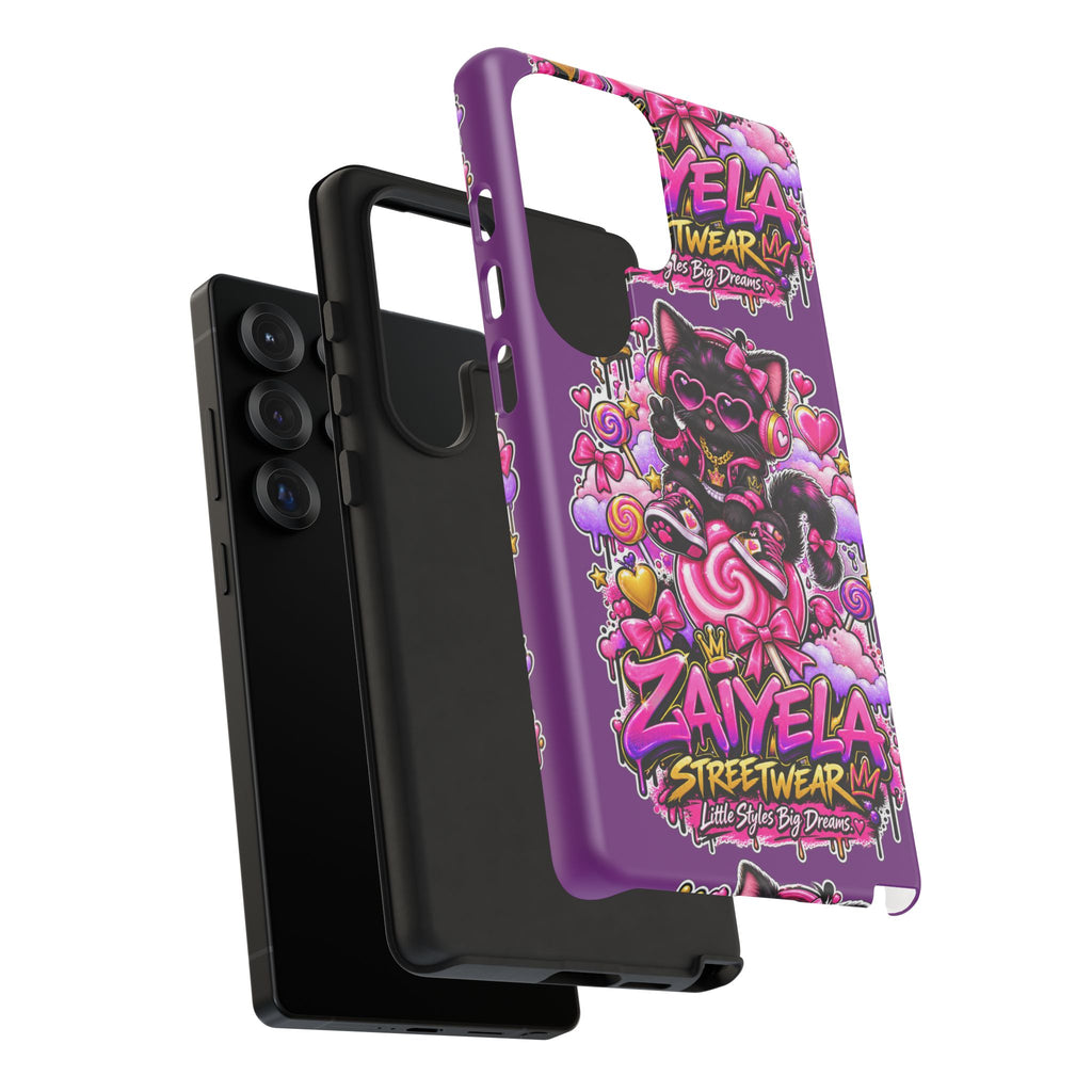 Cute Black Cat Candy Phone Case — Zaiyela Streetwear Magical Kitty