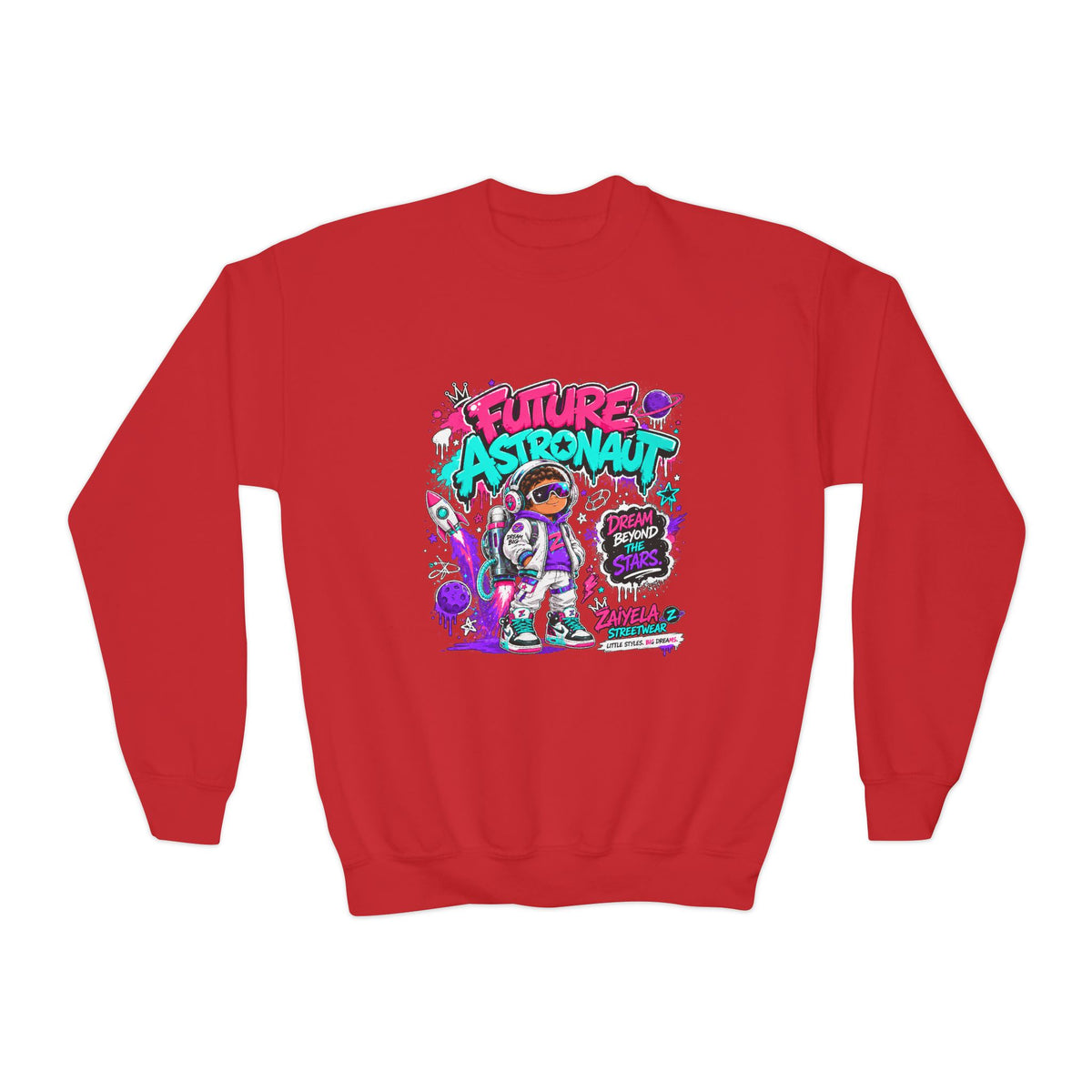 Youth Sweatshirt - "Future Astronaut" Graphic Crewneck (Dream Beyond the Stars)
