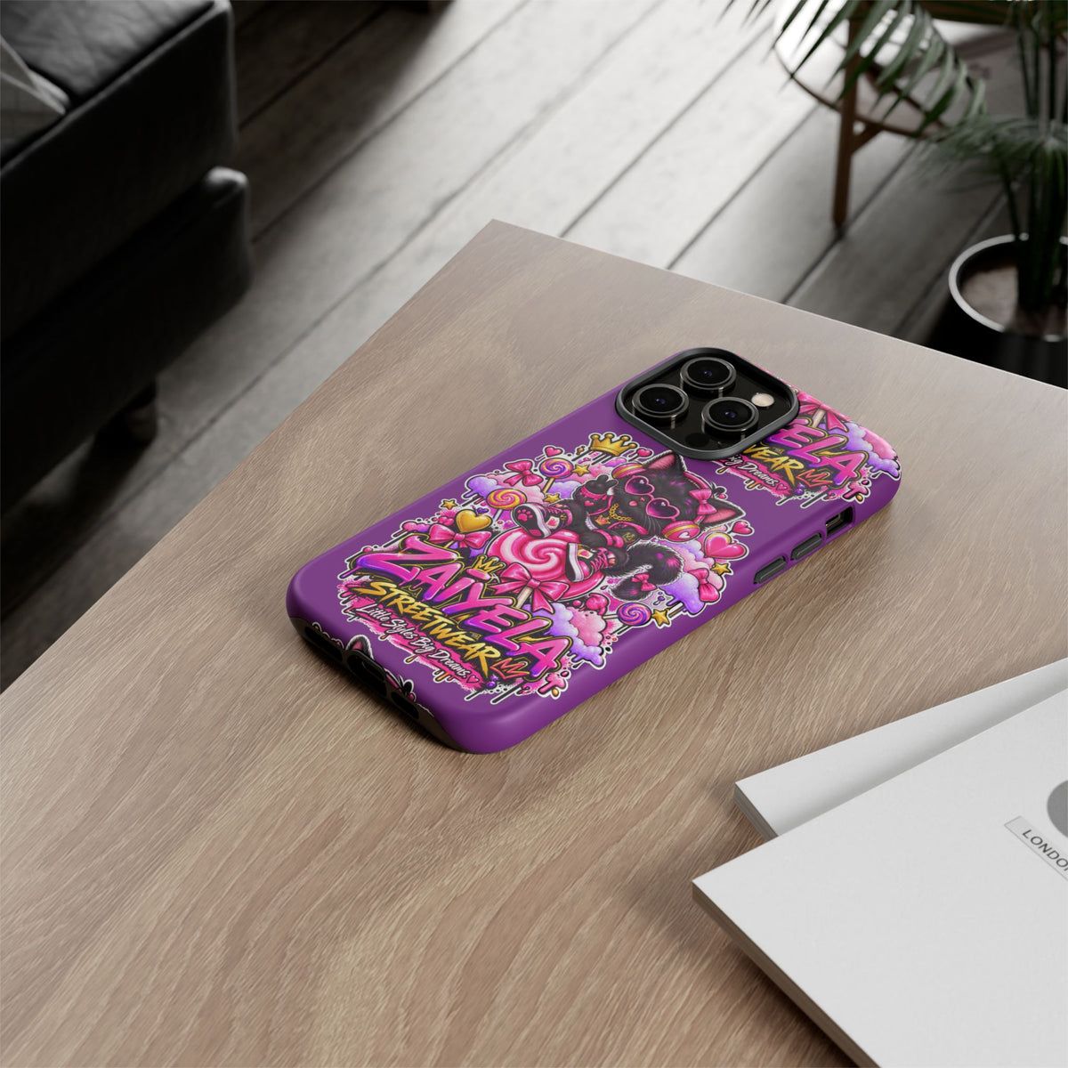 Cute Black Cat Candy Phone Case — Zaiyela Streetwear Magical Kitty