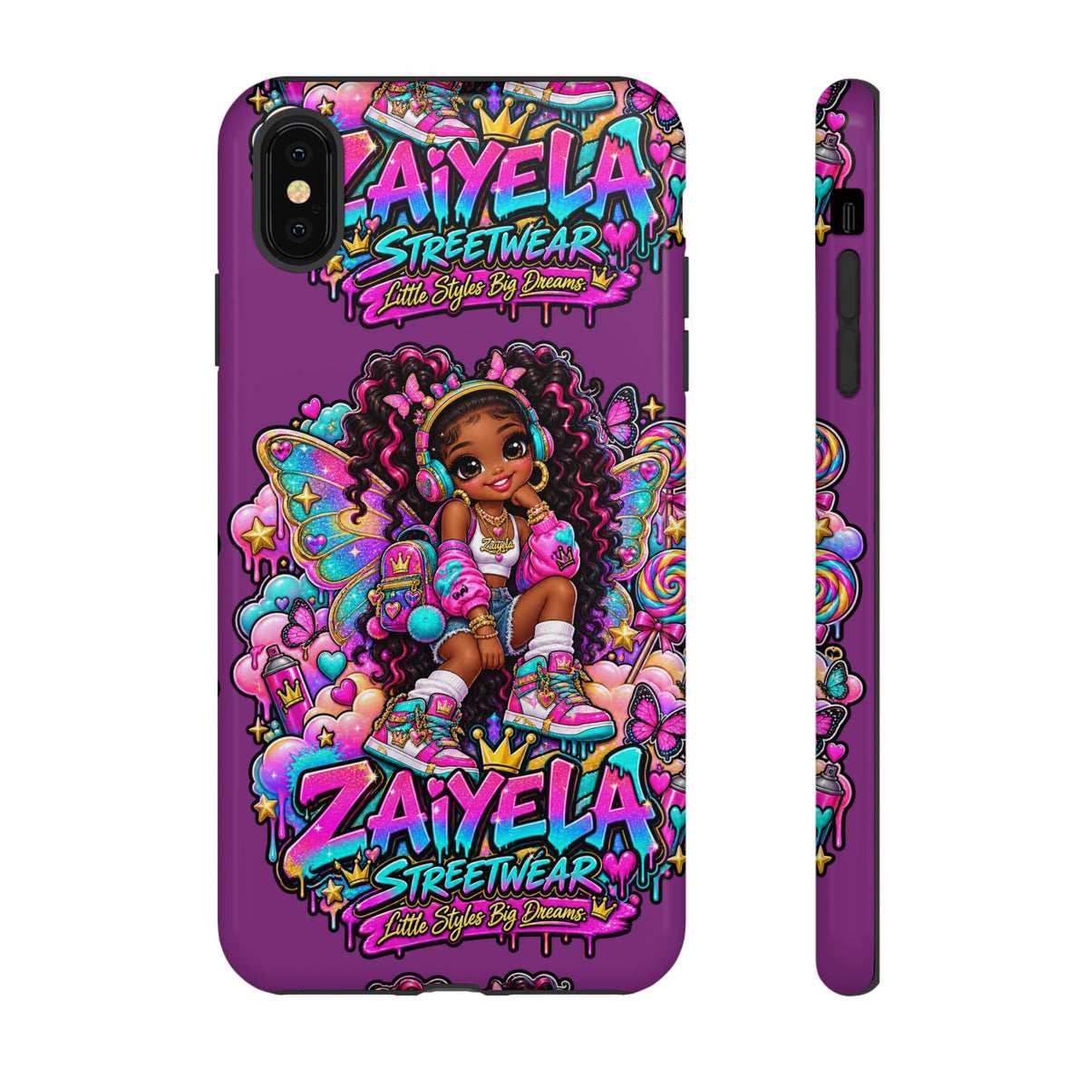 Cute Afro Rainbow Fairy Phone Case Fairy Streetwear Princess Protective Cover