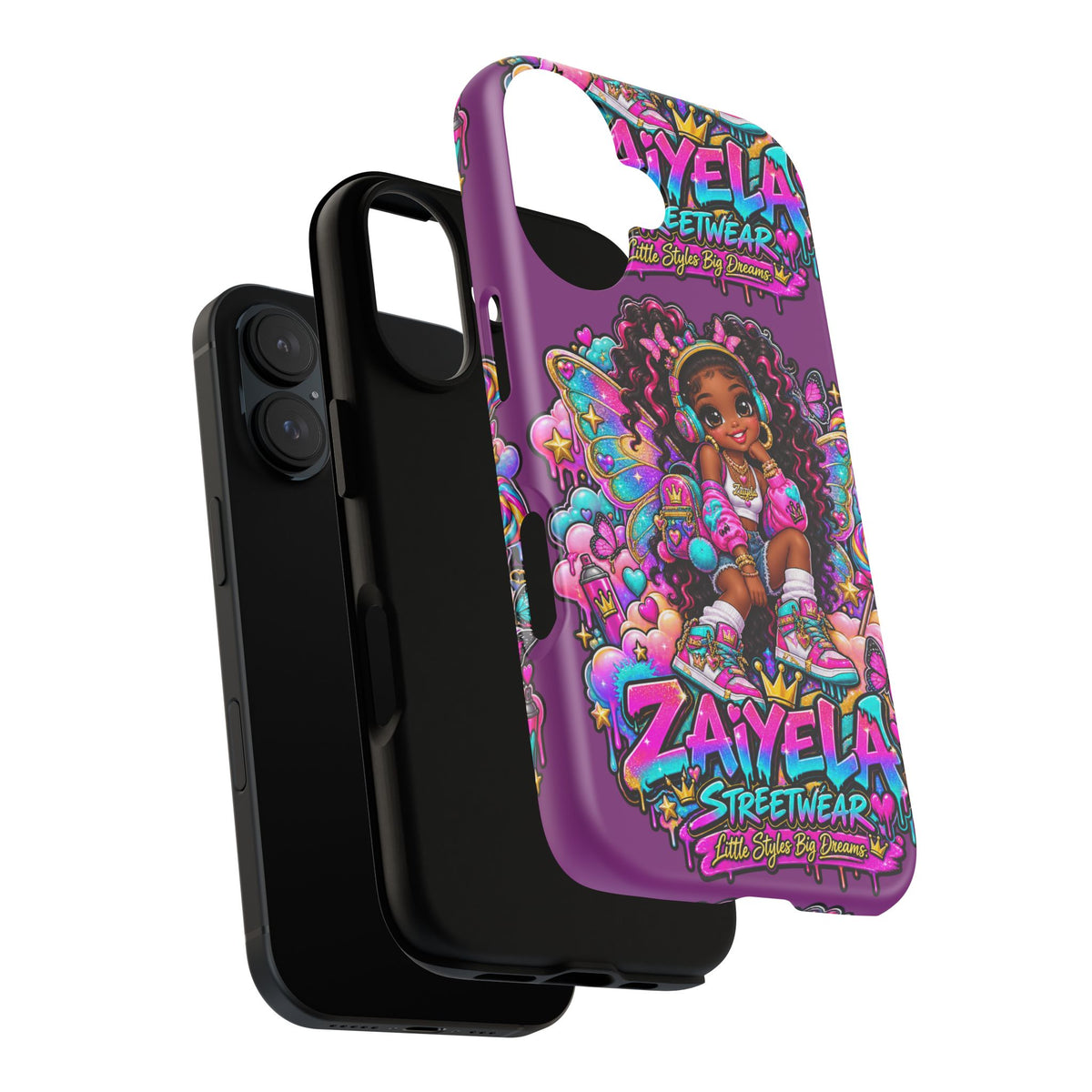 Cute Afro Rainbow Fairy Phone Case Fairy Streetwear Princess Protective Cover