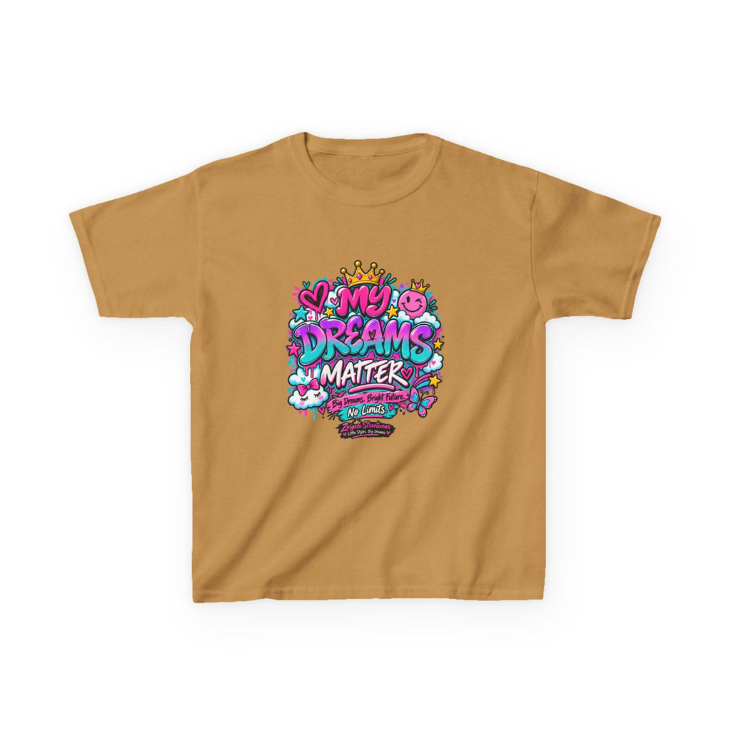Kids T-Shirt — "My Dreams Matter" Colorful Graphic Tee