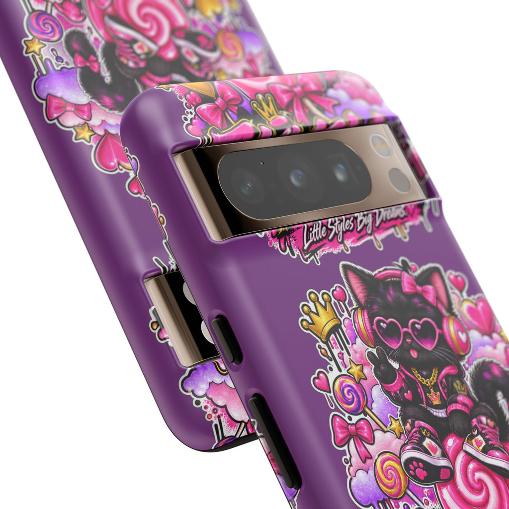 Cute Black Cat Candy Phone Case — Zaiyela Streetwear Magical Kitty