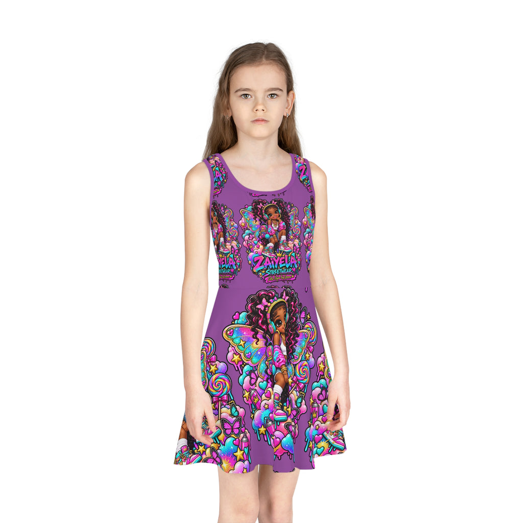 Girls' Sundress – Colorful Candy Fairy Skate Fairy Princess Dress