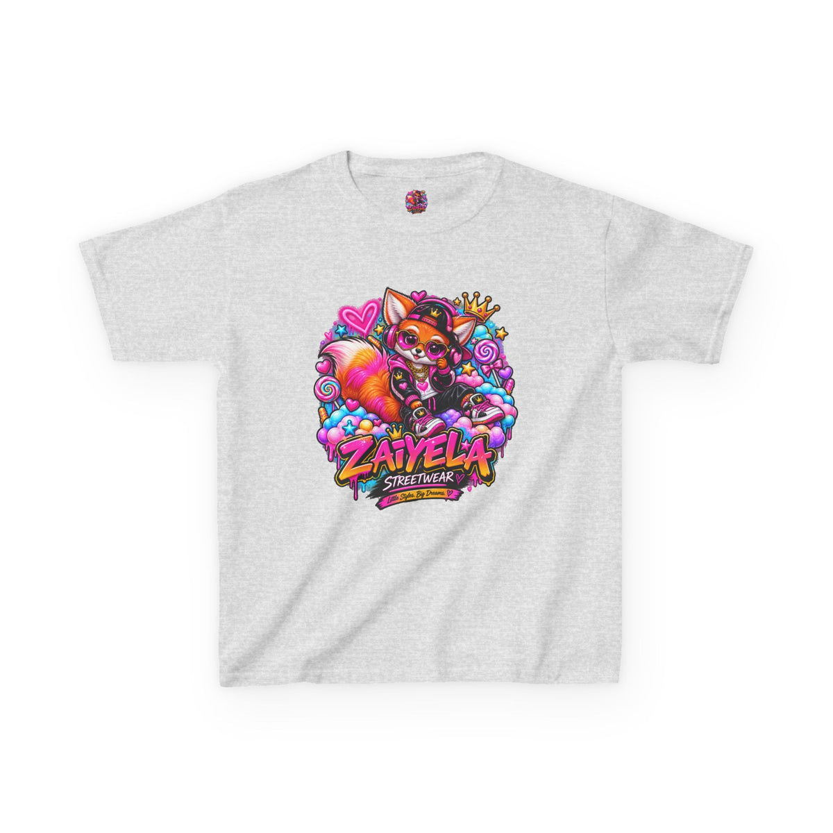 Kids Tee — Colorful Fox Streetwear Star