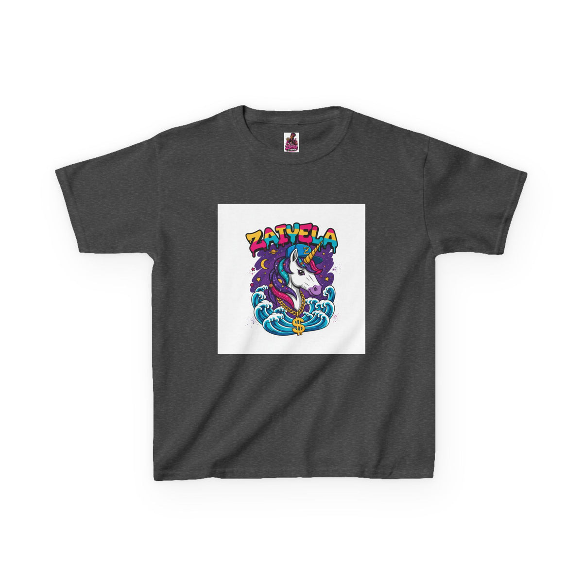 Kids T-Shirt Colorful Surf Unicorn Graphic