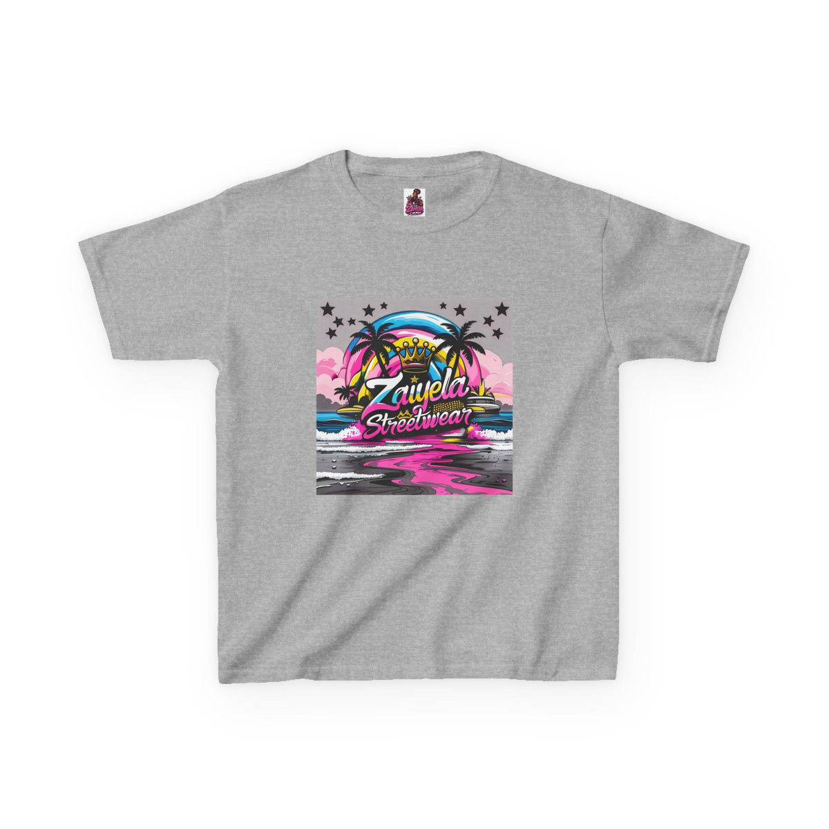 Kids Tee  Retro Neon  Sweetwater Tropical Sunset Graphic