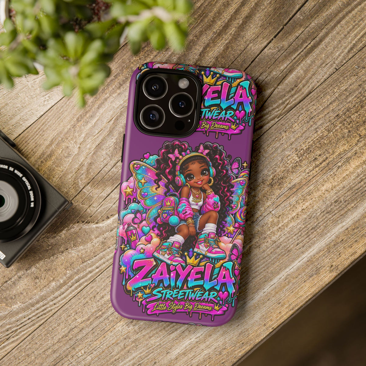 Cute Afro Rainbow Fairy Phone Case Fairy Streetwear Princess Protective Cover