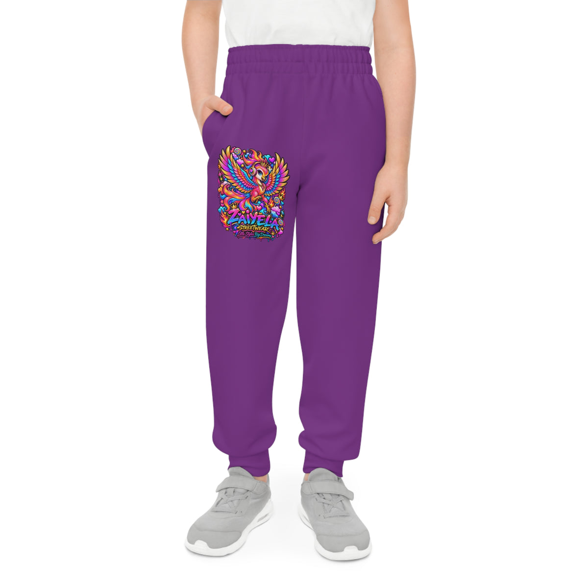 Youth Joggers — Colorful Phoenix Graphic Sweatpants for Kids