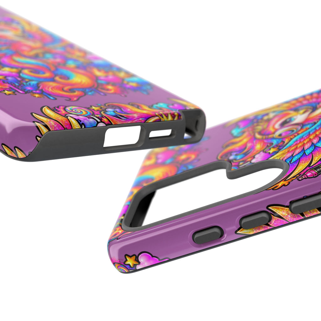 Phone Case — Vibrant Rainbow Phoenix with Headphones