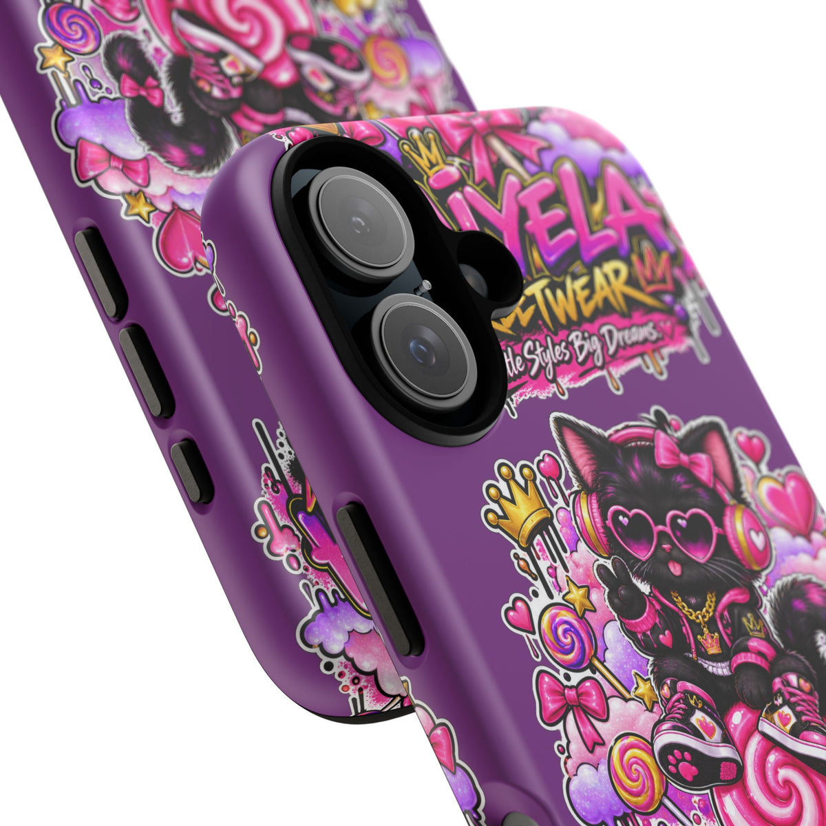Cute Black Cat Candy Phone Case — Zaiyela Streetwear Magical Kitty