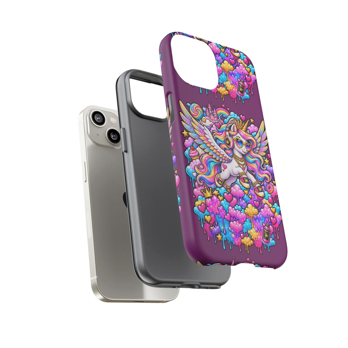 Unicorn Cute Tough Case — Colorful Rainbow Pegasus Phone Case