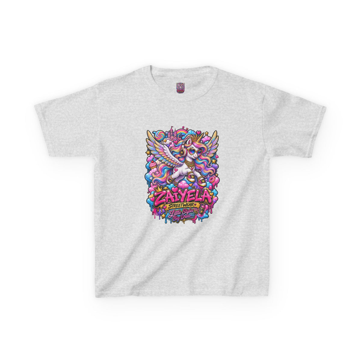Kids Tee — Colorful Pegasus Dragon Graphic