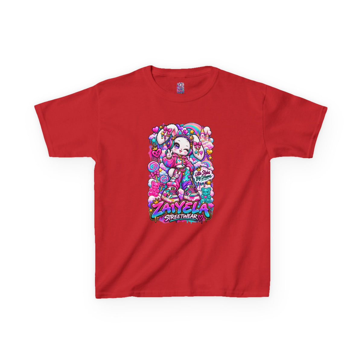 Kids Tee — Colorful Anime Candy Character Bunny Candy Dream