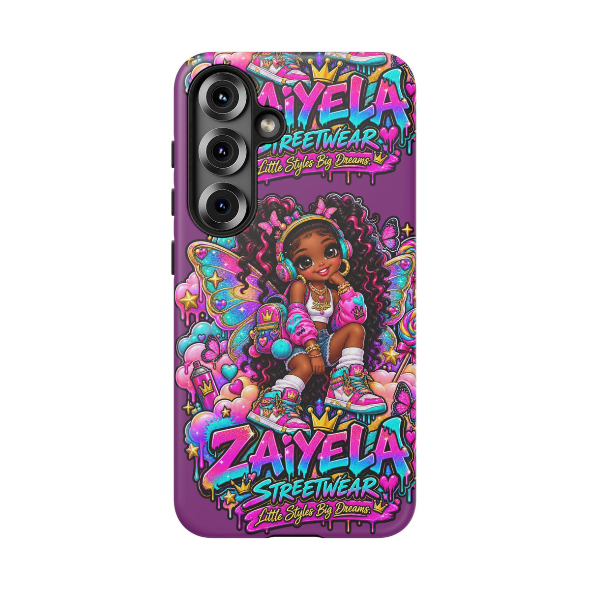 Cute Afro Rainbow Fairy Phone Case Fairy Streetwear Princess Protective Cover