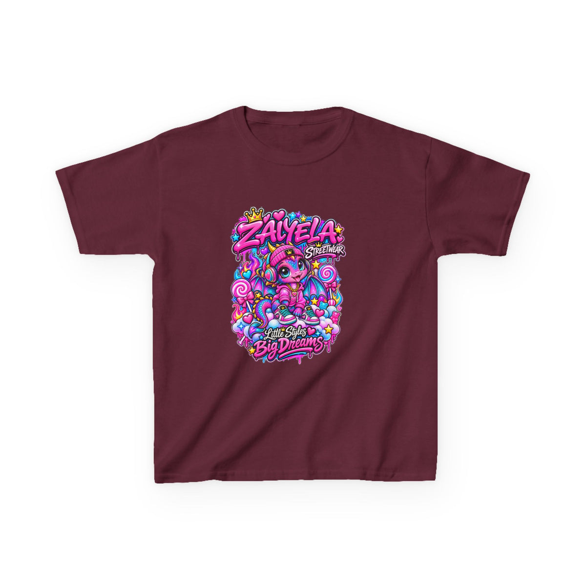 Kids Tee — Colorful Candy Galaxy "Zayelia" Graphic