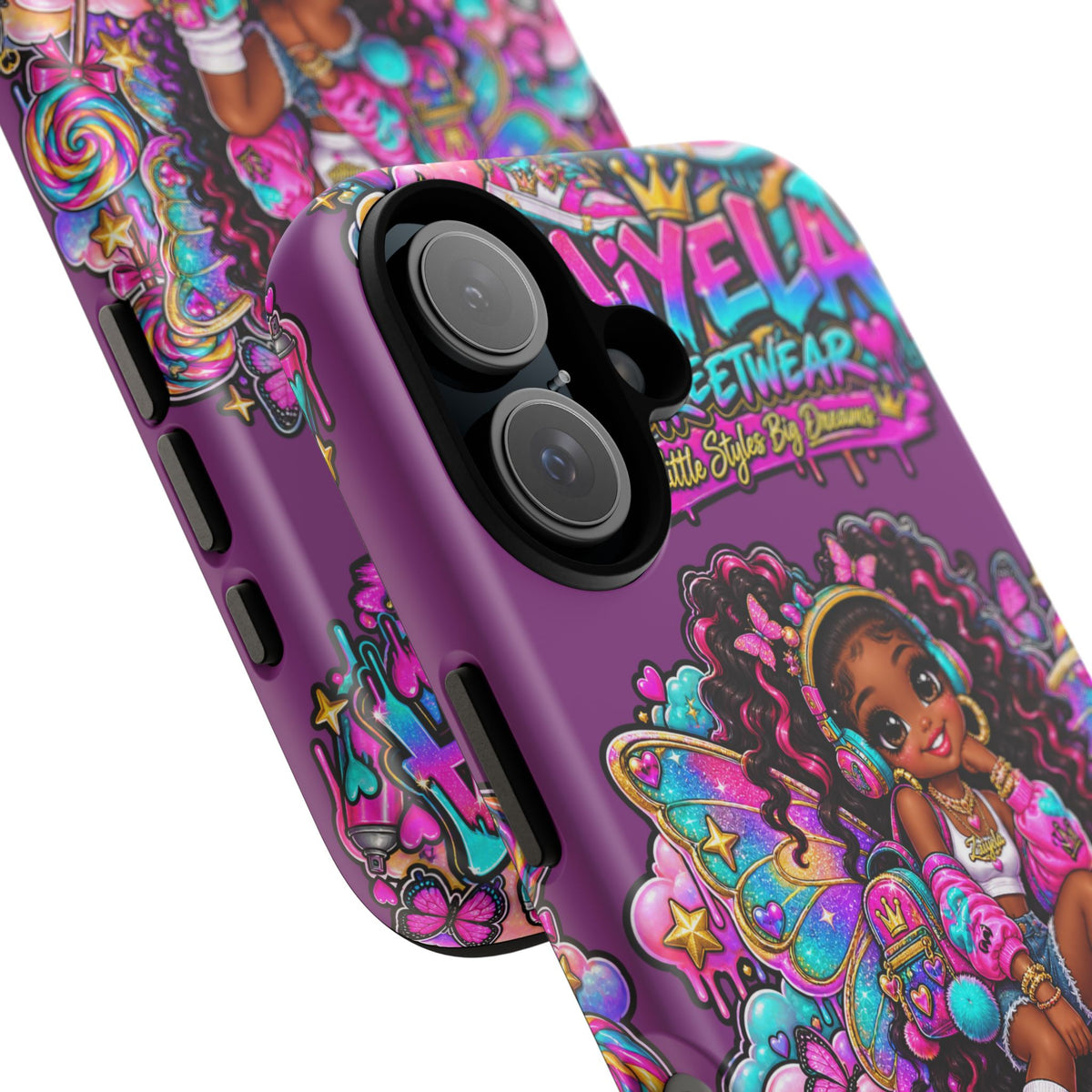 Cute Afro Rainbow Fairy Phone Case Fairy Streetwear Princess Protective Cover