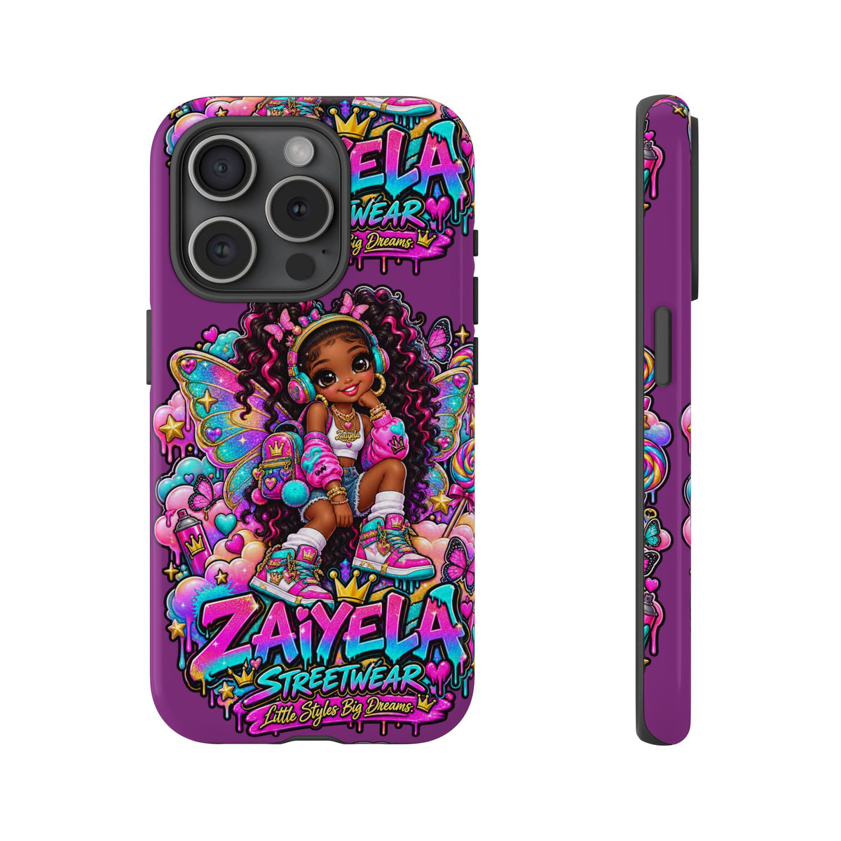 Cute Afro Rainbow Fairy Phone Case Fairy Streetwear Princess Protective Cover