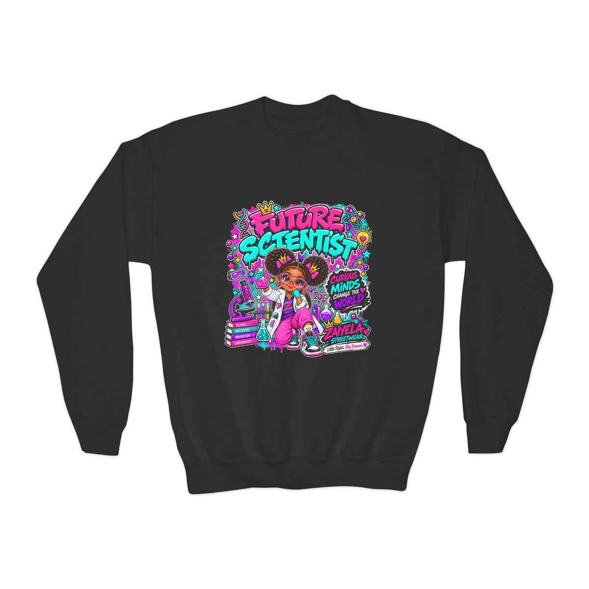 Future Scientist Youth Sweatshirt — Bright STEM Crewneck for Kids