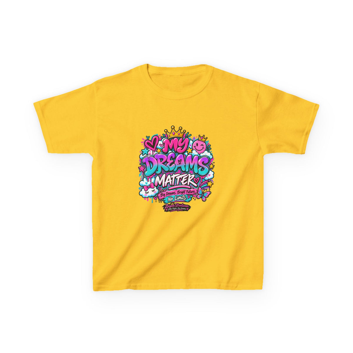 Kids T-Shirt — "My Dreams Matter" Colorful Graphic Tee