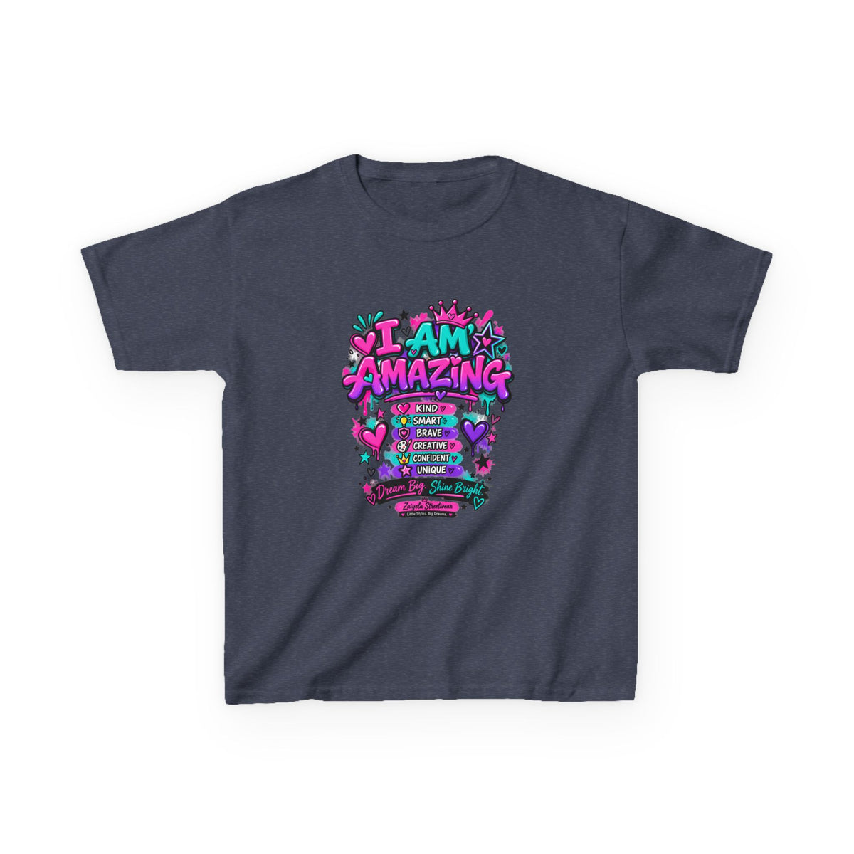 Kids T-Shirt — "I Am Amazing" Positive Affirmation Tee