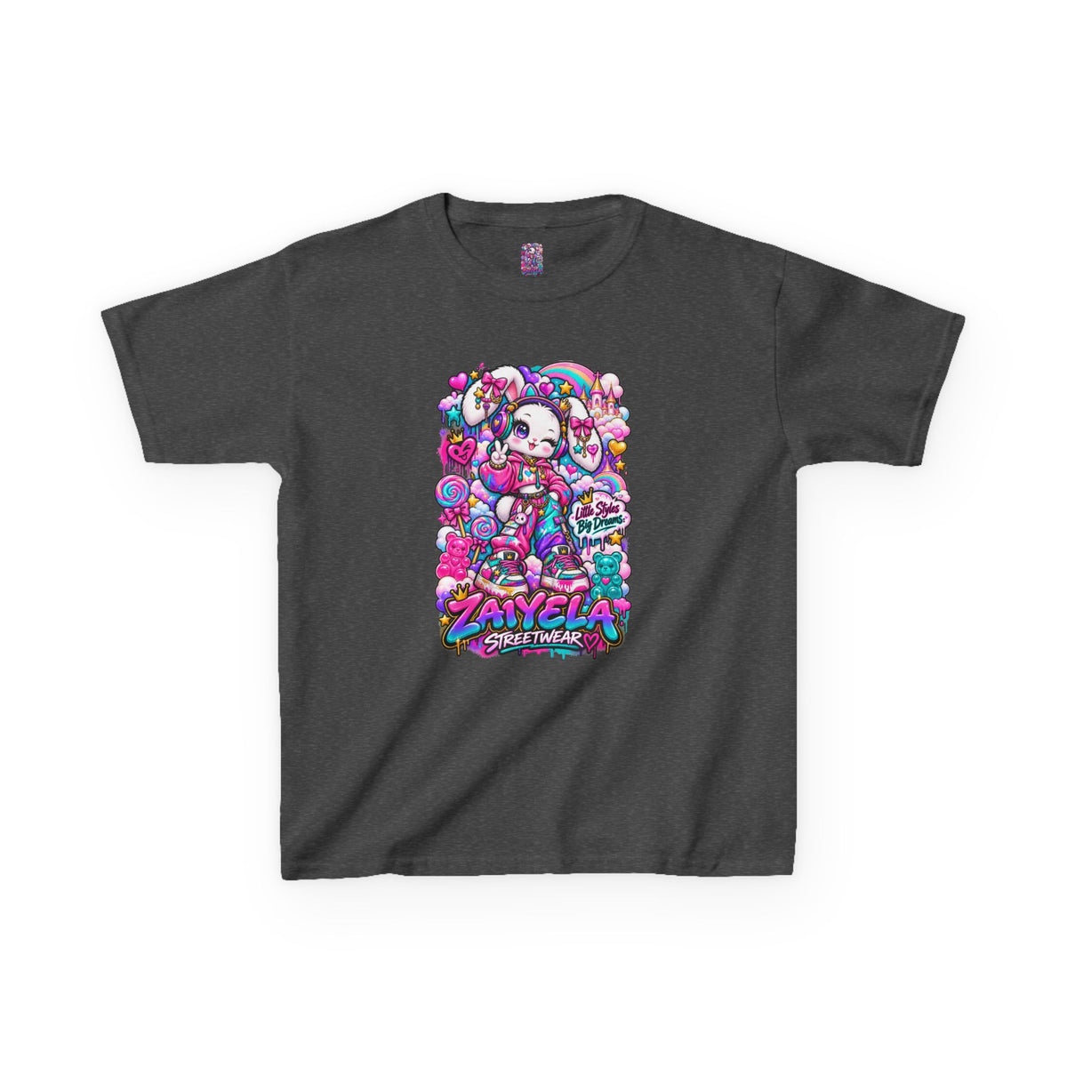 Kids Tee — Colorful Anime Candy Character Bunny Candy Dream
